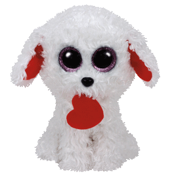 Honey Bun the White Dog Regular Beanie Boo