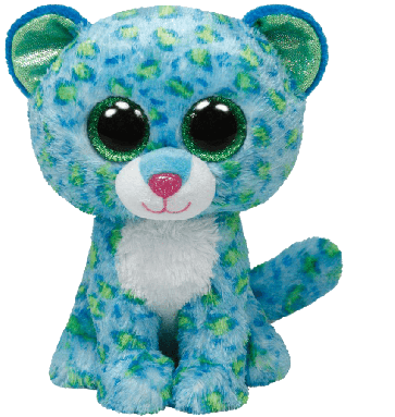 Leona the Blue & Green Leopard (medium)