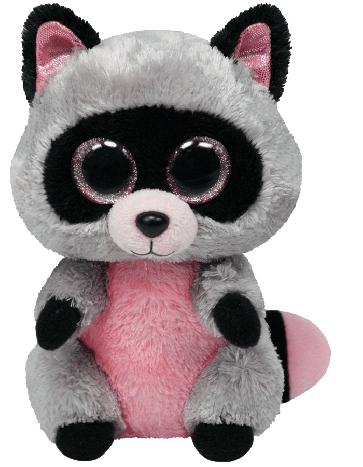 Rocco the Pink & Grey Raccoon (medium)