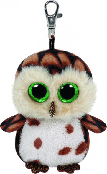 Sammy the Brown Owl Clip Beanie Boo