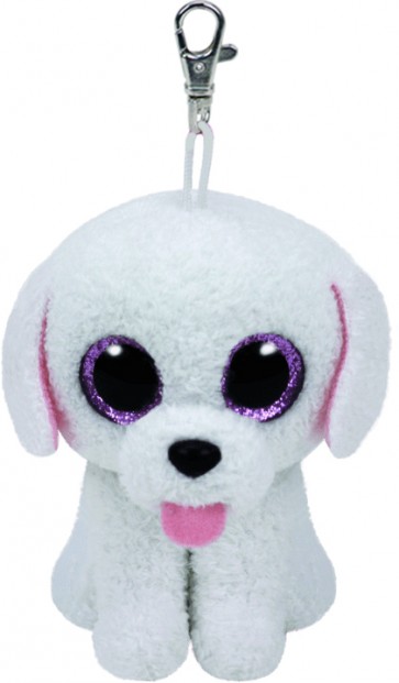 Pippie the White Dog Clip Beanie Boo