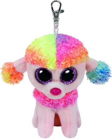 Rainbow the Multicoloured Poodle Clip Beanie Boo