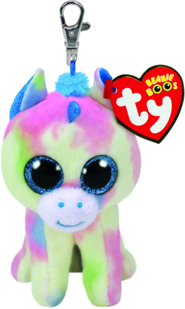 Blitz the Blue Multicoloured Unicorn Clip Beanie Boo