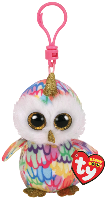 Enchanted the Owl with Horn Clip Beanie Boo