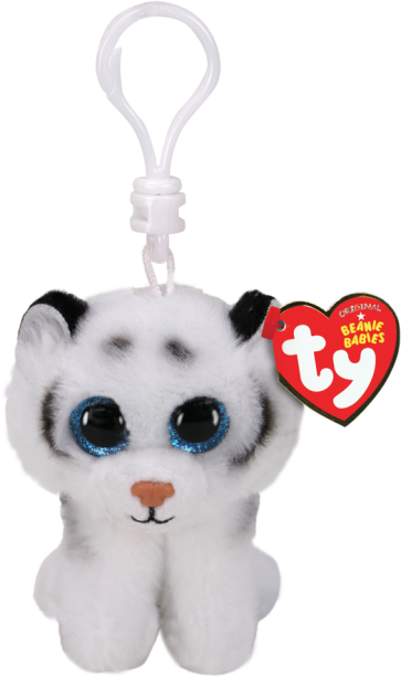 Tundra the White Tiger Clip Beanie Boo