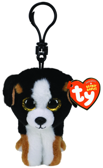 Roscoe the Black and White Dog Clip Beanie Boo