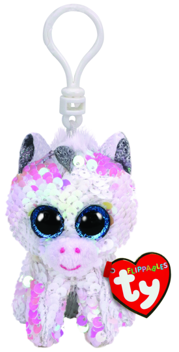 Diamond the White Unicorn Clip Flippable