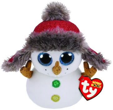 Christmas Buttons the Snowman Regular Beanie Boo