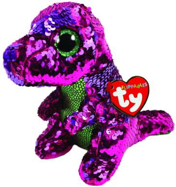 Stompy the Pink & Green Dinosaur Regular Flippable