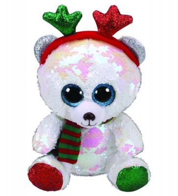 Mistletoe the Bear with Antlers Christmas Regular Flippable