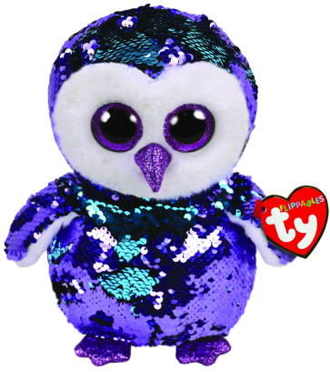 Moonlight the Purple Owl Medium Flippable