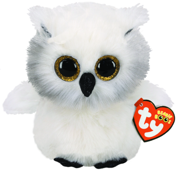 Austin the White Owl Medium Beanie Boo