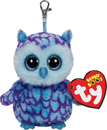 Oscar the Blue Owl Clip Beanie Boo