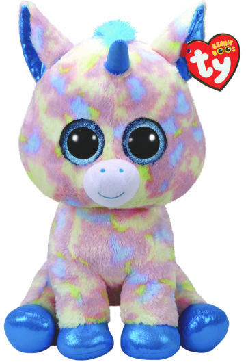 Blitz the Blue Multicoloured Unicorn Large Beanie Boo