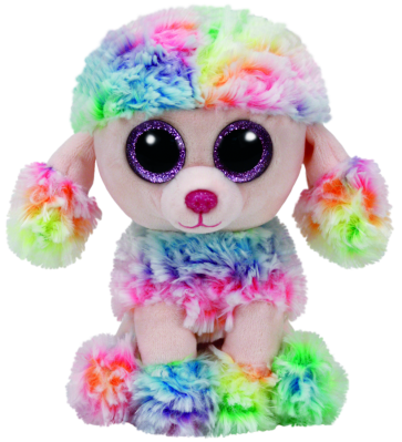 Rainbow the Multicoloured Poodle Regular Beanie Boo