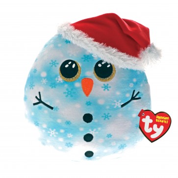 Christmas Fleck the Blue Snowman 10" Squish-A-Boos