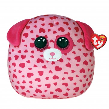 Valentine's Day Tickle the Pink Dog 10" Squish-A-Boos