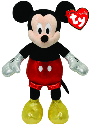 Mickey Mouse Red Sparkle Beanie Babies