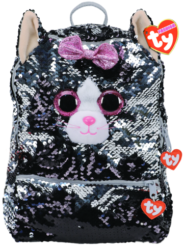 Kiki the Grey Cat Sequin Backpack
