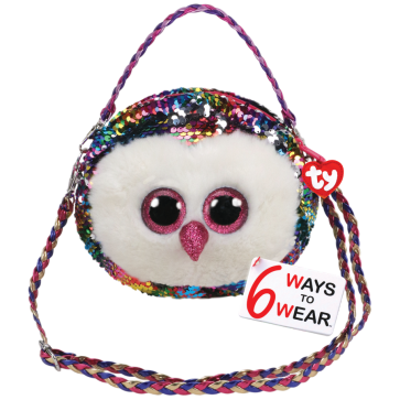 Owen the Multicoloured Owl Sequin Purse