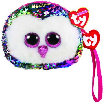 Owen the Multicoloured Owl Sequin Wristlet