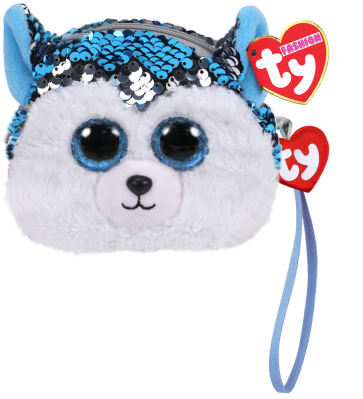 Slush the Blue Dog Sequin Wristlet