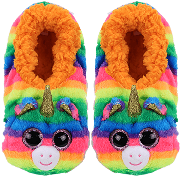 Gemma the Rainbow Unicorn Slippers Small