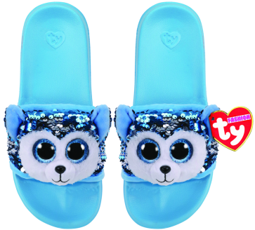 Slush the Dog Sequin Slides Medium