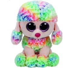 Rainbow the Mulicoloured Poodle XL Beanie Boo