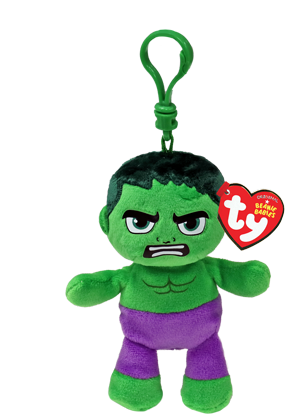 Marvel Hulk Clip Soft Beanie Babies