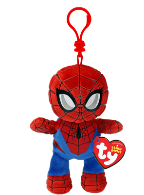 Marvel Spiderman Clip Soft Beanie Babies