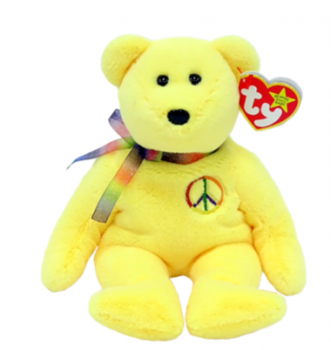 Peace II - the Yellow Bear Regular Beanie Babies
