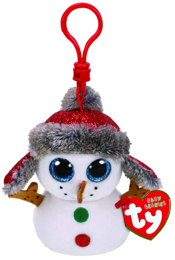 Beanie Boos Australia - Christmas Buttons the Snowman Clip Beanie Boo -  Clips - All Products