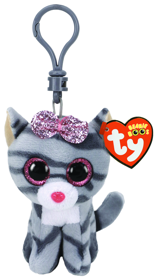 Kiki the Grey Cat Clip Beanie Boo
