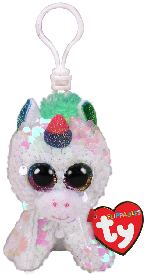 Beanie Boos Australia Pixy the White Unicorn Clip Flippable