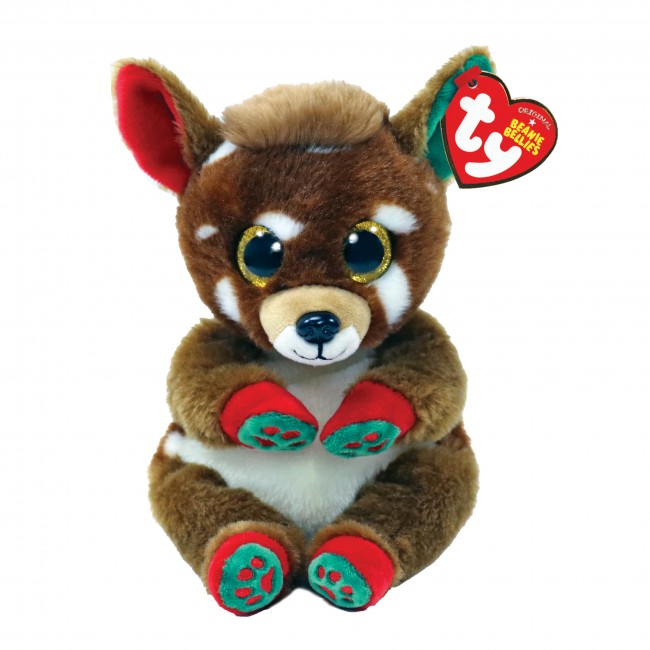 Beanie Boos Australia Christmas Juno the Brown Reindeer Regular Beanie Bellies