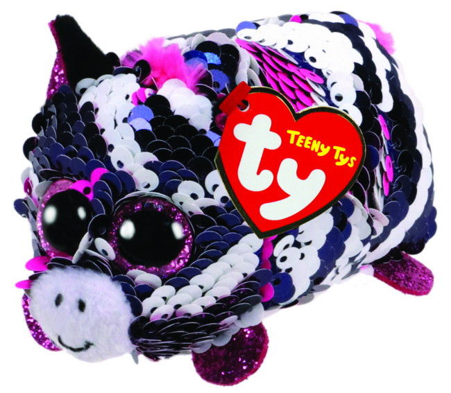 Beanie Boos Australia - Zoey the Pink Zebra Sequin Teeny Tys - Flippables -  All Products