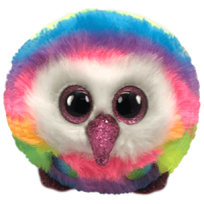 Ty® 6" Owen Beanie Boo's® Small Rainbow Colored Owl FROM OUR  AVIARY STOCK 
