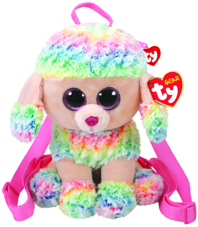 Rainbow the Multicoloured Poodle Backpack