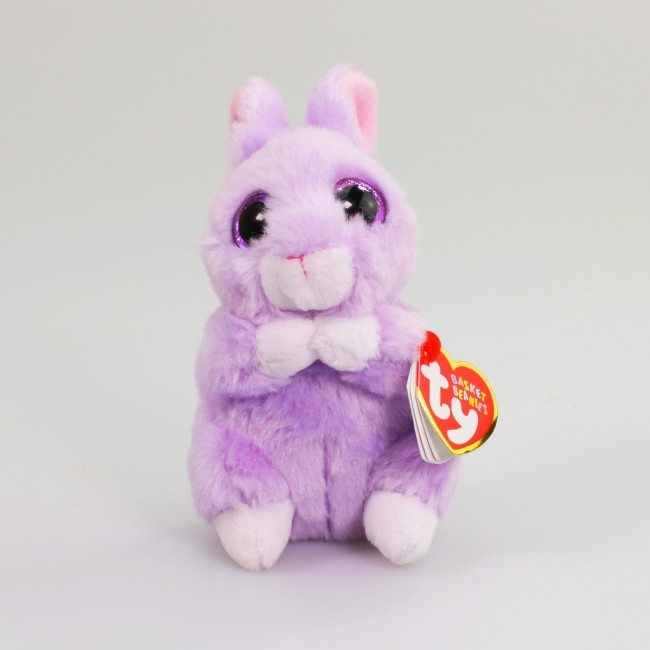 Ty Beanie Babies 36873 April the Purple Bunny Rabbit Basket Ornament 