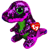 Stompy the Pink & Green Dinosaur Medium Flippable