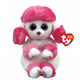 Heartly the Pink and White Valentines Poodle regular Beanie Bellies