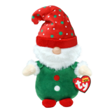 Christmas Gnolan the Green Gnome Regular Beanie Boo