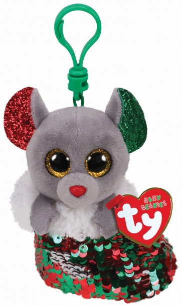 Chipper the Mouse Christmas Clip Beanie Boo
