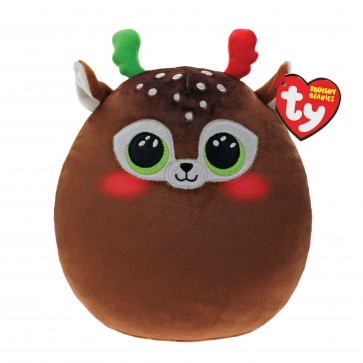 Christmas Minx the Brown Reindeer 10" Squish-A-Boos