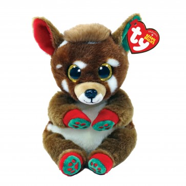 Christmas Juno the Brown Reindeer Regular Beanie Bellies