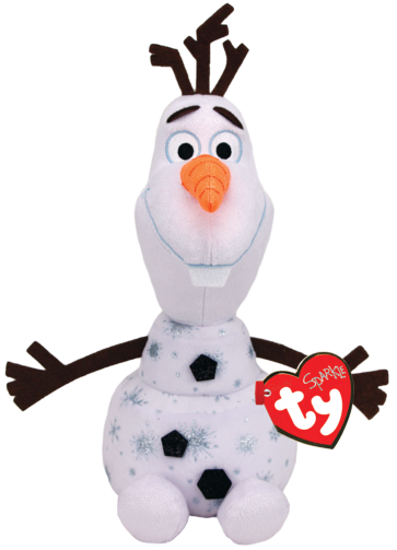 Frozen 2 Olaf Snowman Medium Sparkle Beanie Babies