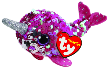 Nelly the Pink Narwhal Sequin Teeny Tys