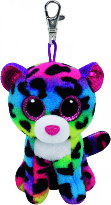 Dotty the Multicoloured Leopard Clip Beanie Boo