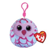 Pinky the Owl Clip Mini Squish-A-Boo